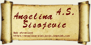 Angelina Sisojević vizit kartica